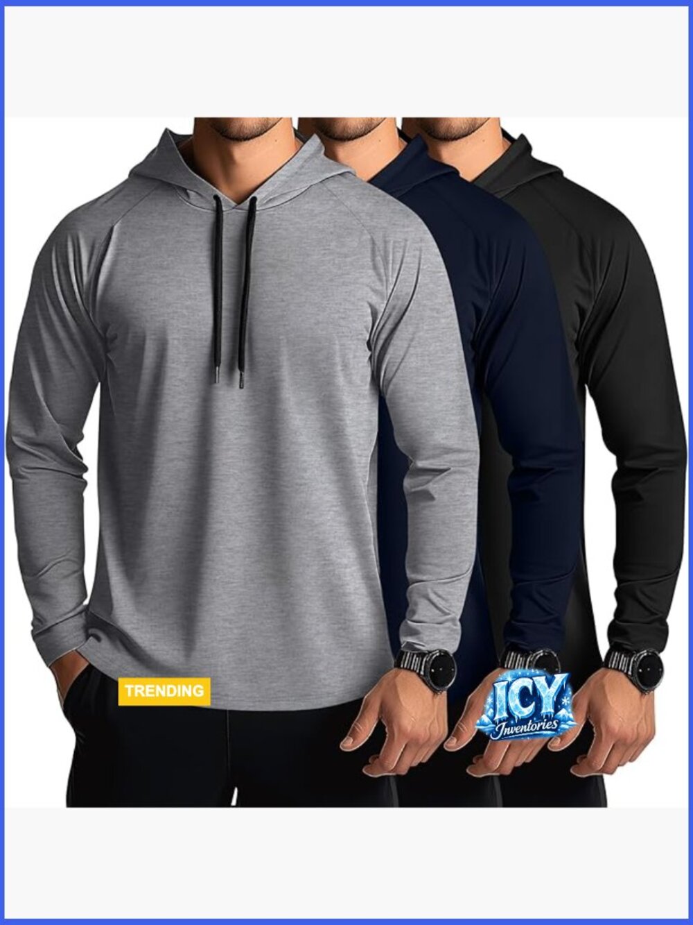 Lightweight Pullover Hoodie with Stretchy Polyester Cotton Spandex Blend - Picture 1 of 7